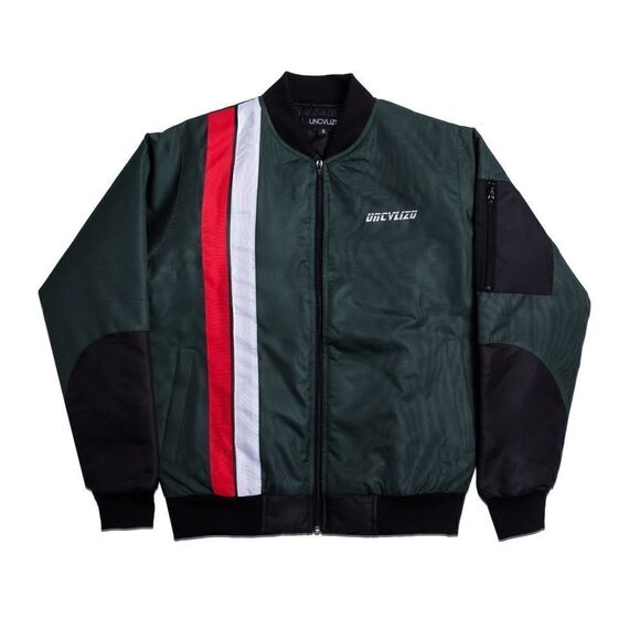 Bomber Jacket- Dark Green Small - Picture 1 of 3